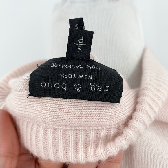 Rag & Bone Light Pink 100% Cashmere Crewneck Sweater - Picture 8 of 10